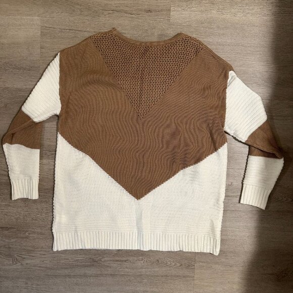 Two tone drop shoulder sweater - Picture 4 of 4